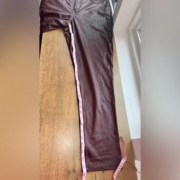 Commando five pocket faux leather pants Size Large Oxblood Red NWT - Picture 6 of 6